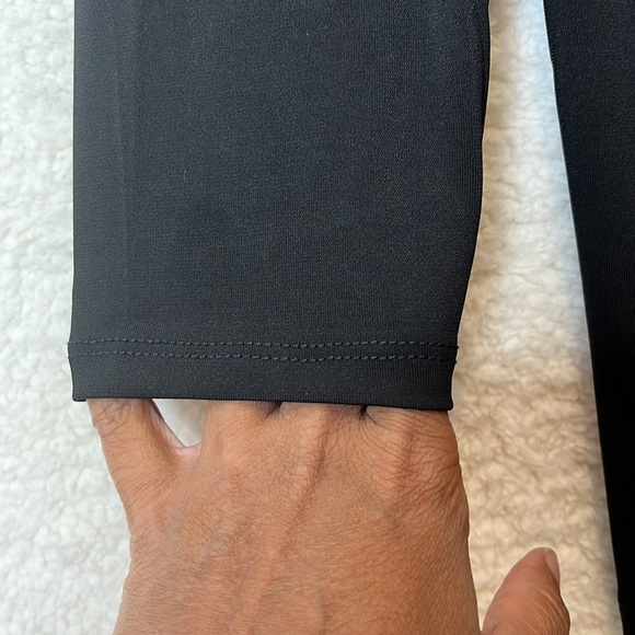 NWT Melissa Paige Womans Black Suede Stretch BONUS NECKLACE Blouse Top 1X PLUS - Picture 6 of 11